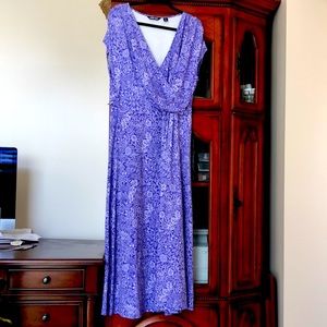 Lands End Maxidress 18” across chest 56” length lavender color Never worn NWT